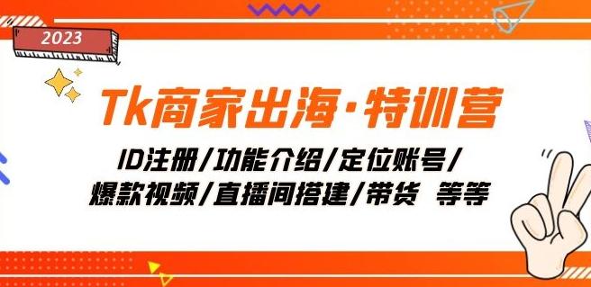Tk商家出海·特训营：ID注册/功能介绍/定位账号/爆款视频/直播间搭建/带货-Xiaobei云